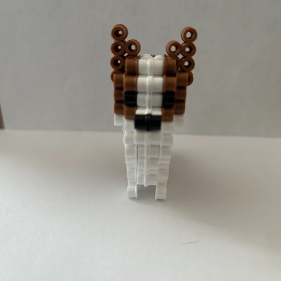 3D Perler Bead Figurine of a Corgi - Picture 2 of 3